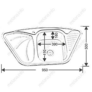 Мойка кухонная с сифоном Melana 222 A t (*7) купить в интернет-магазине сантехники Sanbest