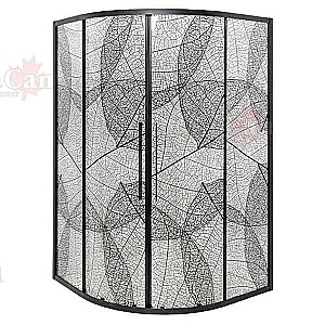 Душевой уголок AvaCan HB 120 MT 120х120 профиль черный/стекло матовое с рисунком купить в интернет-магазине Sanbest
