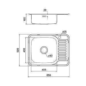 Кухонная мойка Iddis Basic BAS65P купить в интернет-магазине сантехники Sanbest