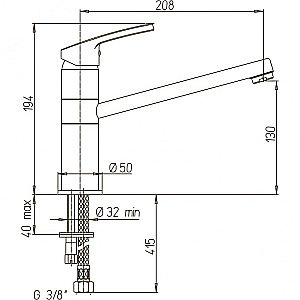 Смеситель для кухни PAINI Miura MRCR573GMLMKM хром купить в интернет-магазине сантехники Sanbest
