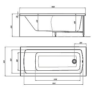 Ванна Alex Baitler GARDA 180х80 купить в интернет-магазине Sanbest