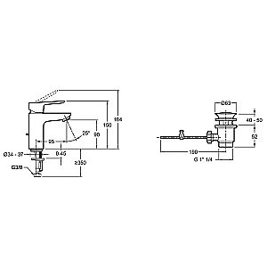 Набор смесителей для ванны Jacob Delafon Oscar 2E29845RU-BL черный матовый купить в интернет-магазине сантехники Sanbest