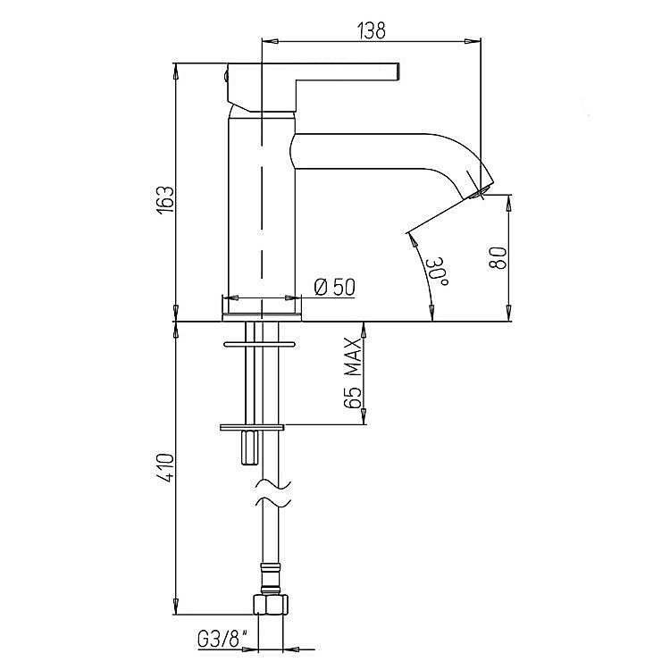 Смеситель для раковины PAINI Brera 74CR205O хром купить в интернет-магазине сантехники Sanbest