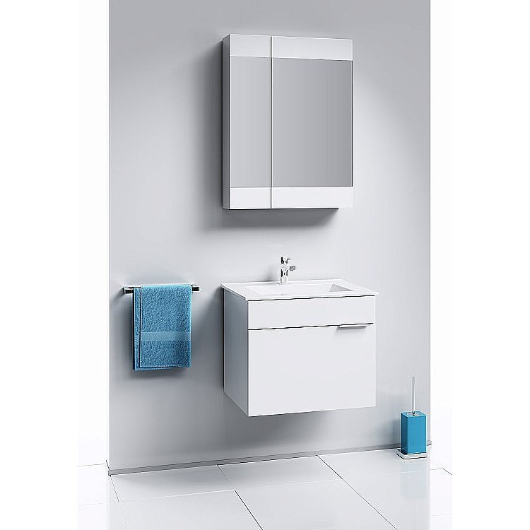 Тумба с раковиной подвесная AQWELLA Бриг 60 белая для ванной в интернет-магазине Sanbest