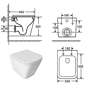 Инсталляция для унитаза Azario AZ-8010-1000 купить в интернет-магазине сантехники Sanbest