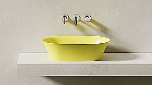 Раковина накладная Salini MONA 110811GF 60 из искусственного камня S-Sense, глянцевая, цвет по RAL полностью купить в интернет-магазине Sanbest