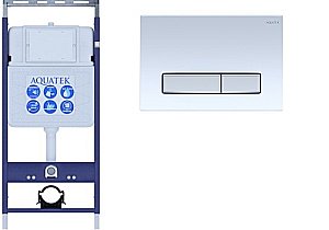 Инсталляция для унитаза Aquatek Easy Fix INS-0000010 с кнопкой KDI-0000030 белая/никель купить в интернет-магазине сантехники Sanbest