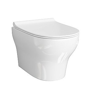 Унитаз подвесной WasserKRAFT Berkel 10TLT.010.ME.CH03.H001 безободковый, с инсталляцией Aller 10, с крышкой микролифт, белый/кнопка хром купить в интернет-магазине Sanbest