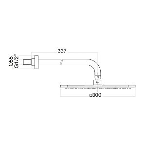 Верхний душ Webert SHOWER SET AC0842740 белый матовый купить в интернет-магазине сантехники Sanbest