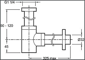 Сифон для раковины Jacob Delafon E78297-CP купить в интернет-магазине сантехники Sanbest