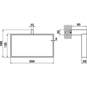Полотенцедержатель Cisal QUARD QU09022021 25 хром купить в интернет-магазине сантехники Sanbest