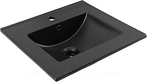 Тумба с раковиной Aquanet Алвита new 50 344131+329252 белая матовая для ванной в интернет-магазине Sanbest