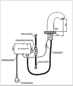 Смеситель для раковины GPD Photocell FLB10-S купить в интернет-магазине сантехники Sanbest