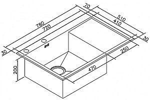 Мойка кухонная Zorg Inox X-7851-L Сталь купить в интернет-магазине сантехники Sanbest