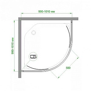 Душевой уголок Royal Bath RB100HK-T 100х100 прозрачный купить в интернет-магазине Sanbest
