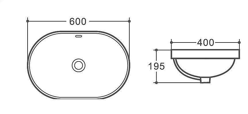 Раковина встраиваемая Art&Max 60 AM6360 белая купить в интернет-магазине Sanbest