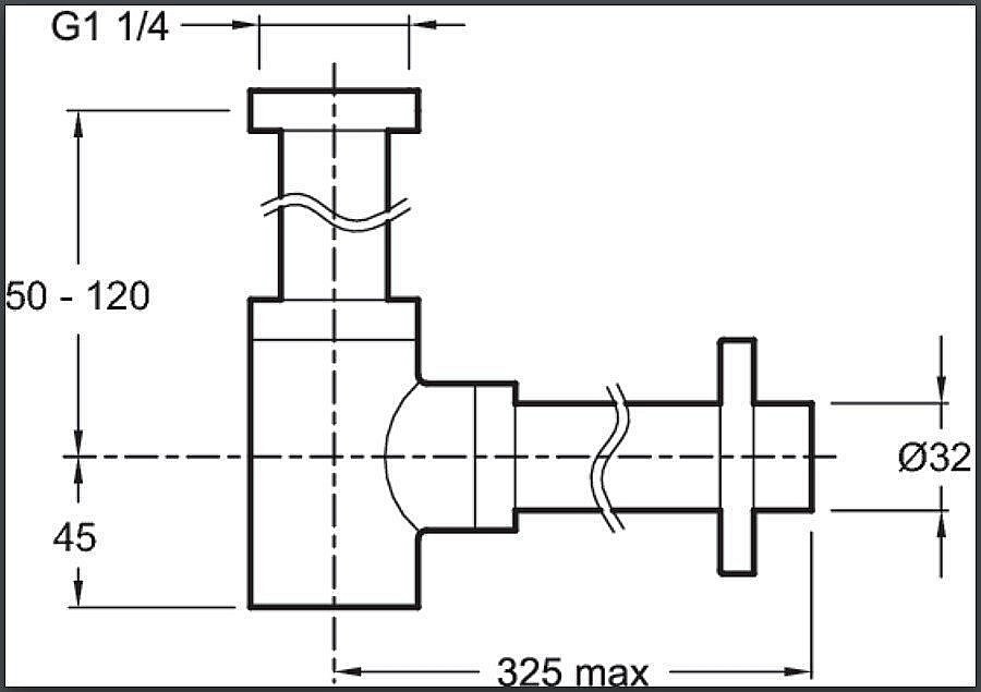 Сифон для раковины Jacob Delafon E78297-CP купить в интернет-магазине сантехники Sanbest