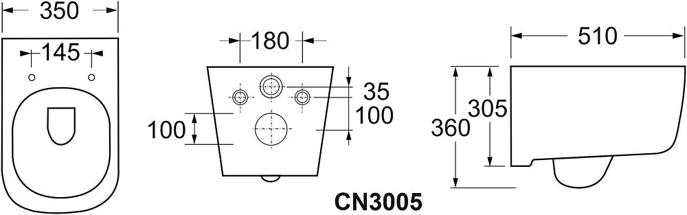 Подвесное биде Ceramica Nova New Day CN3006 купить в интернет-магазине Sanbest