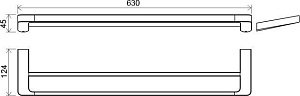 Двойной полотенцедержатель RAVAK 10° TD 320 63 см купить в интернет-магазине сантехники Sanbest