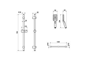 Душевой гарнитур Aquatek Лира AQ2018CR хром купить в интернет-магазине сантехники Sanbest
