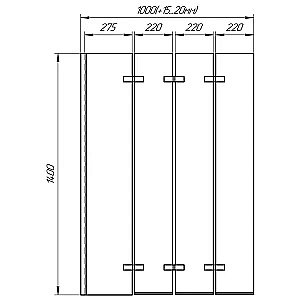 Шторка для ванны Радомир 100х140 прозрачная/хром купить в интернет-магазине Sanbest