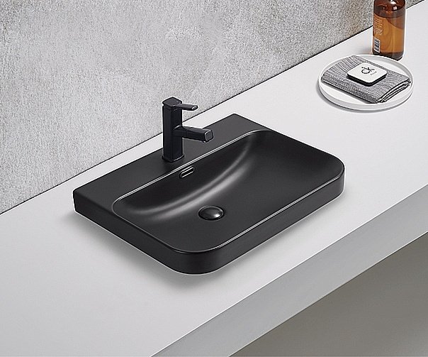 Раковина встраиваемая Gid Bm9560s черная матовая купить в интернет-магазине Sanbest