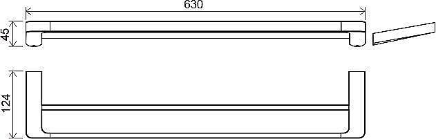 Двойной полотенцедержатель RAVAK 10° TD 320 63 см купить в интернет-магазине сантехники Sanbest