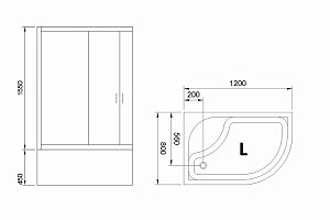 Душевой уголок Royal Bath RB8120BK-C 120х80 матовый купить в интернет-магазине Sanbest