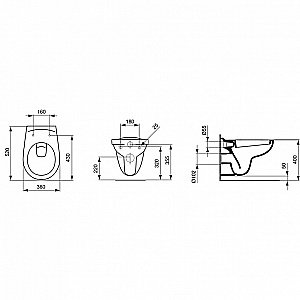 Унитаз подвесной Ideal Standard Ecco W740601 белый купить в интернет-магазине Sanbest
