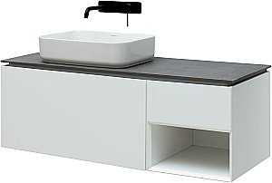 Тумба с раковиной Allen Brau INFINITY 120 1+1 белая матовая для ванной в интернет-магазине Sanbest