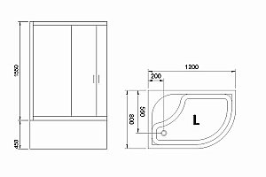 Душевой уголок Royal Bath RB8120BK-C 120х80 матовый купить в интернет-магазине Sanbest