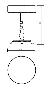 Пуфик Migliore Elisabetta ML.ELB-60.156.CR хром купить в интернет-магазине сантехники Sanbest