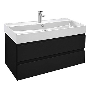 Тумба с раковиной Jacob Delafon MADELEINE 100 черный матовый для ванной в интернет-магазине Sanbest