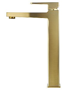 Смеситель для раковины высокий WONZON & WOGHAND CUBE 2.0 WW-88019068-BG золото брашированное купить в интернет-магазине сантехники Sanbest