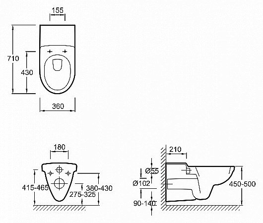 Унитаз подвесной Jacob Delafon ODEON E1195-00 купить в интернет-магазине Sanbest