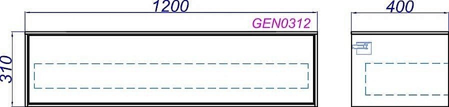Нижняя тумба Aqwella Genesis 120 GEN0312MG миллениум серый/белый для ванной в интернет-магазине сантехники Sanbest