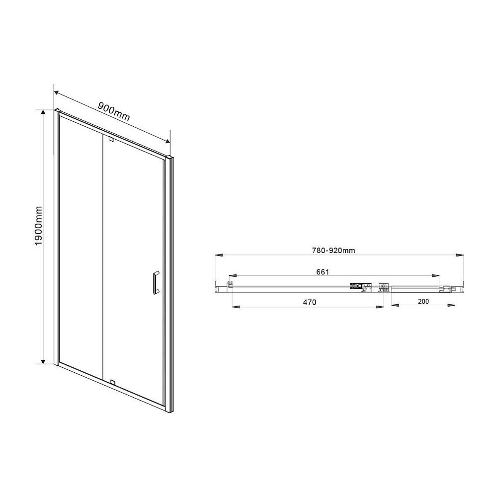 Душевой угол Vincea Intra VSR-1I809090CH 80x90 купить в интернет-магазине Sanbest