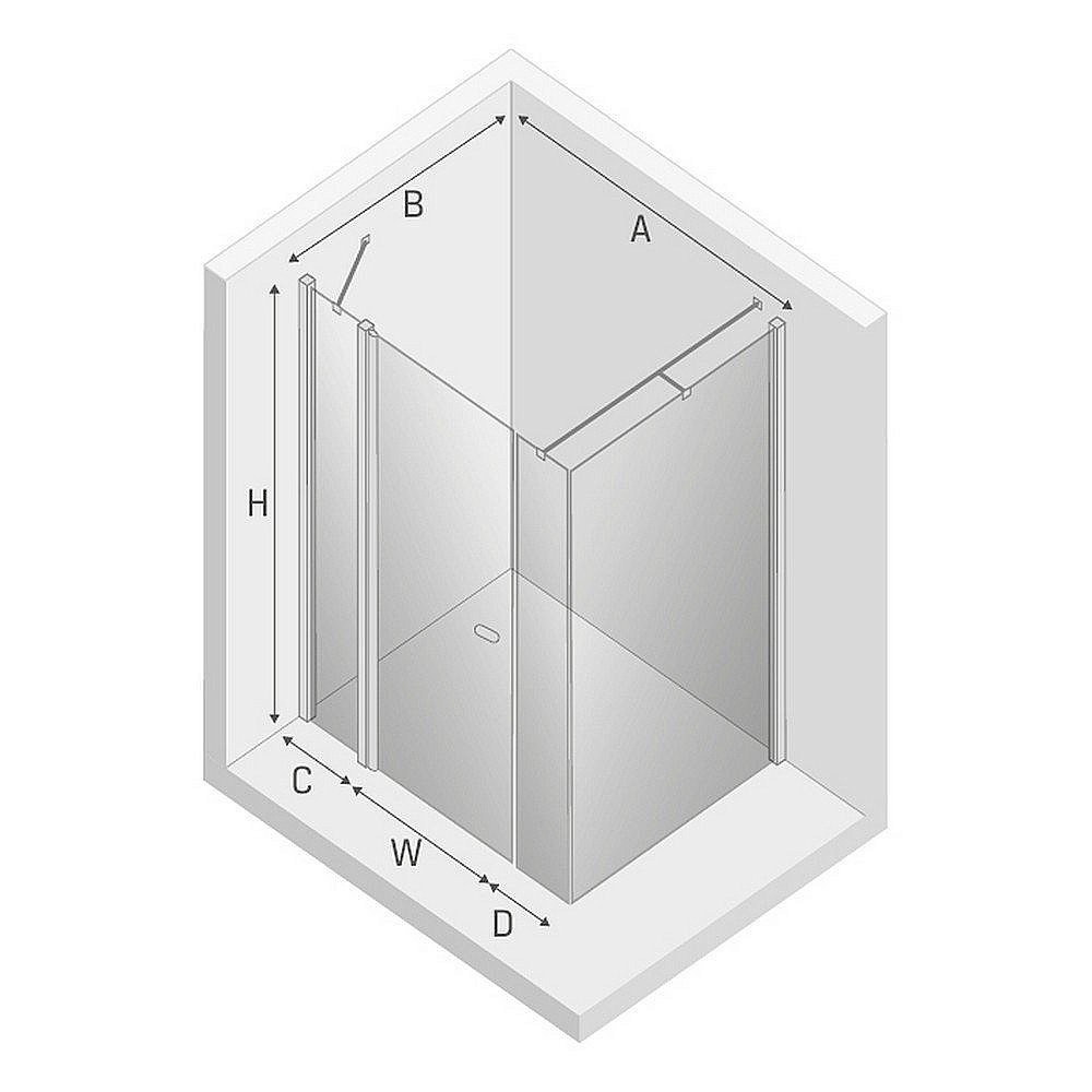 Душевой уголок NEW TRENDY NEW SOLEO K-0645 110x120 стекло прозрачное/профиль хром купить в интернет-магазине Sanbest