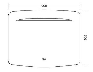 Зеркало с подсветкой Art&Max Gina AM-Gin-1000-700-DS-F-H 100x70 в ванную от интернет-магазине сантехники Sanbest