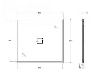 Зеркало с подсветкой CEZARES TIFFANY 45088 Verde opaco в ванную от интернет-магазине сантехники Sanbest