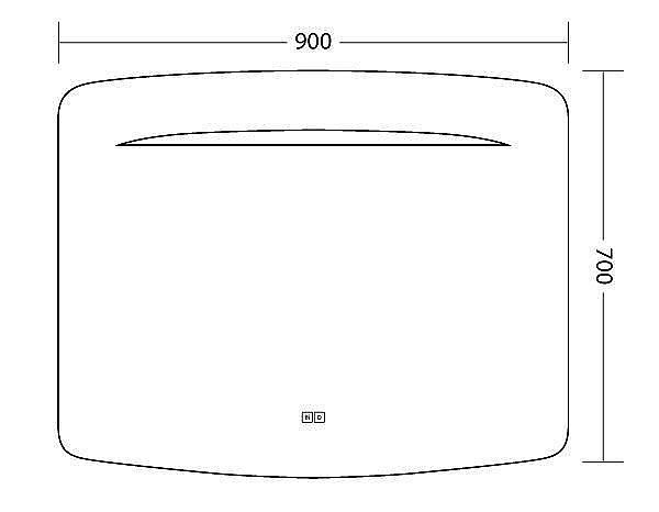 Зеркало с подсветкой Art&Max Gina AM-Gin-1000-700-DS-F-H 100x70 в ванную от интернет-магазине сантехники Sanbest