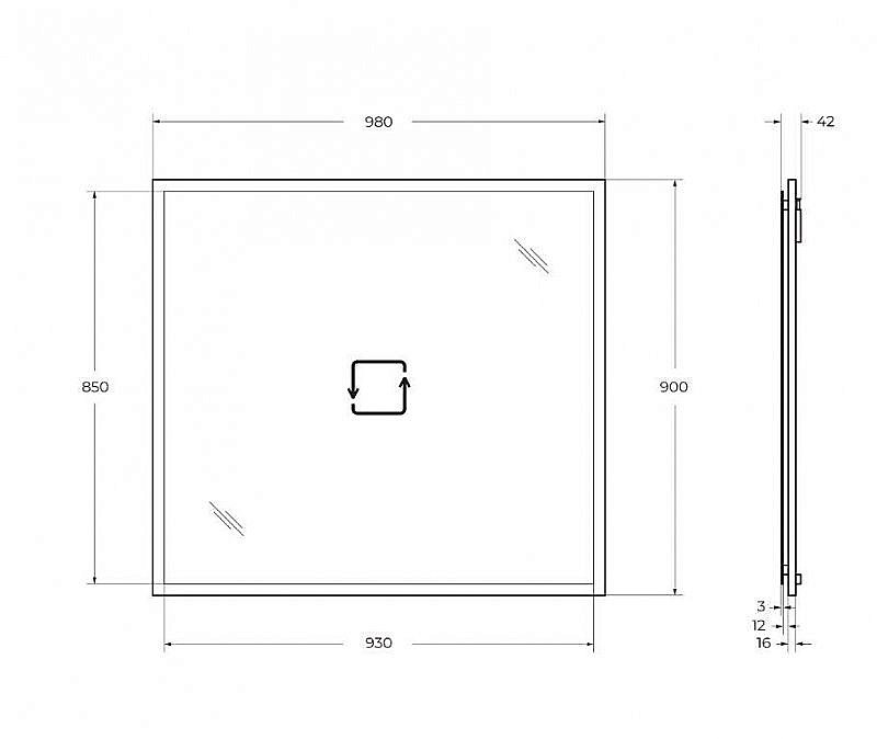 Зеркало с подсветкой CEZARES TIFFANY 45088 Verde opaco в ванную от интернет-магазине сантехники Sanbest