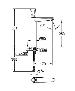 Смеситель для раковины Grohe Eurodisk Joystick 23428000 хром купить в интернет-магазине сантехники Sanbest