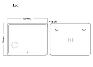Зеркало GROSSMAN Leo 1610080 100x80 в ванную от интернет-магазине сантехники Sanbest