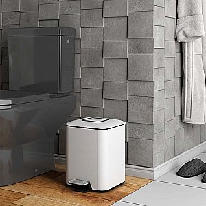 Ведро для мусора WeltWasser MILA WT 9L белое купить в интернет-магазине сантехники Sanbest