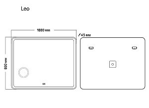 Зеркало GROSSMAN Leo 1610080 100x80 в ванную от интернет-магазине сантехники Sanbest