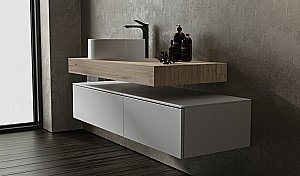 Тумба с раковиной Jorno Modulare 100 белая для ванной в интернет-магазине Sanbest