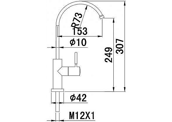 Смеситель для кухни Aquanet Steel AF210-91S купить в интернет-магазине сантехники Sanbest