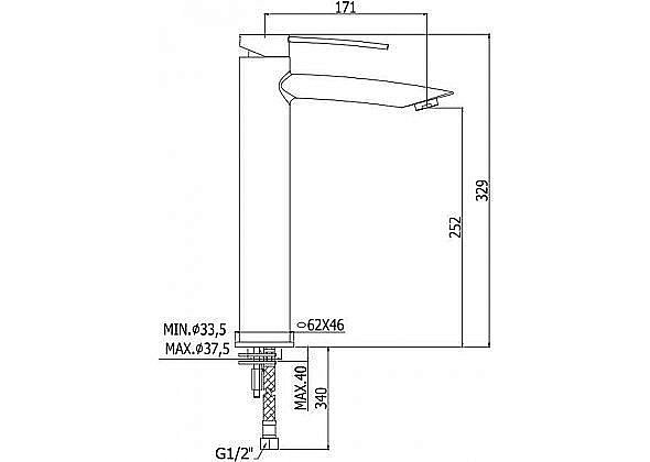 Смеситель для раковины Paffoni Berry BR081CR купить в интернет-магазине сантехники Sanbest