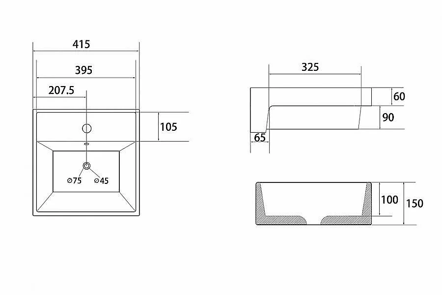 Раковина накладная ABBER Rechteck AC2208MCG светло-зеленая матовая купить в интернет-магазине Sanbest